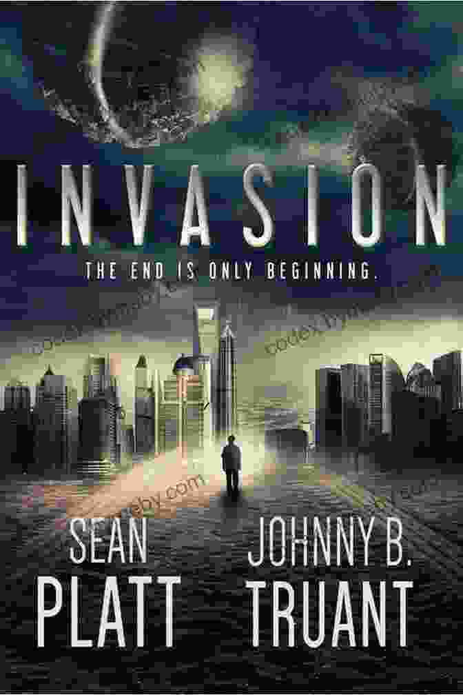 A Close Up Of The Book Cover For Colonization: Alien Invasion By Johnny Truant, Featuring A Dark And Ominous Spaceship Hovering Over A Futuristic Cityscape Colonization (Alien Invasion 3) Johnny B Truant