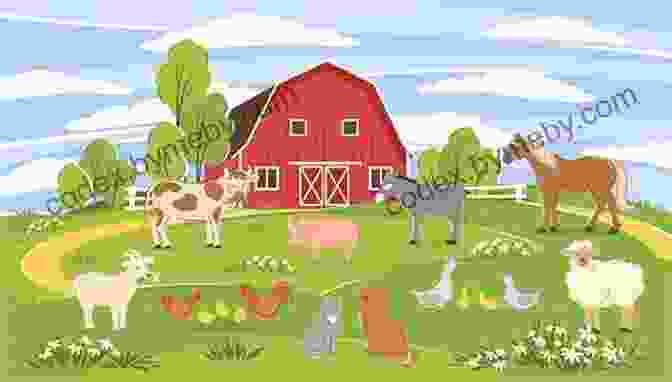 A Group Of Farm Animals Gathered In A Field, Including Cows, Pigs, Goats, And Sheep. Get Ready To Sleep And Read About A Day On The Farm