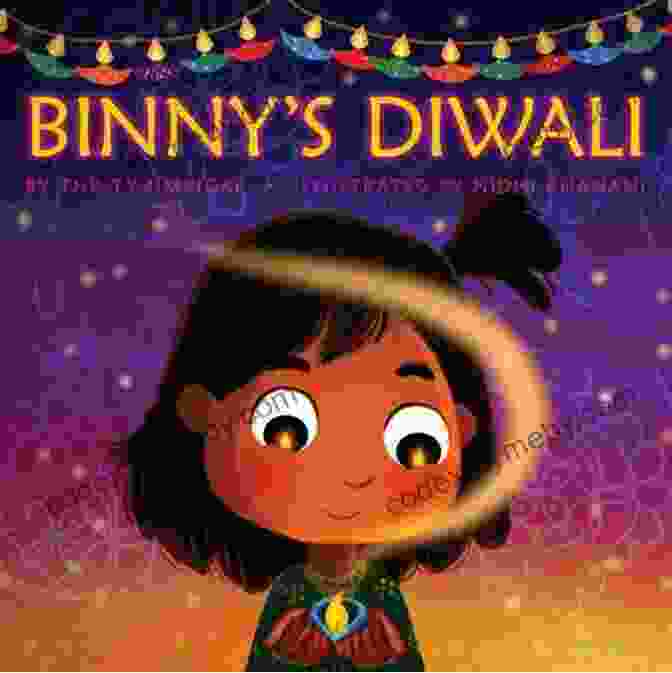 Binny Diwali Book Cover Featuring A Young Girl In Traditional Indian Attire Holding A Diya Lamp Binny S Diwali Nidhi Chanani