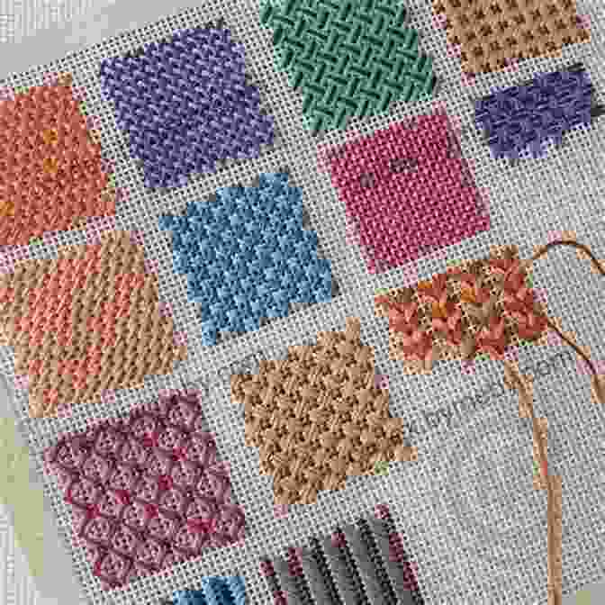 Close Up Of Various Cross Stitch Knots Cross Stitch Pattern Collection Fruits: Counted Cross Stitching For Beginners (Cross Stitch Embroidery 4)