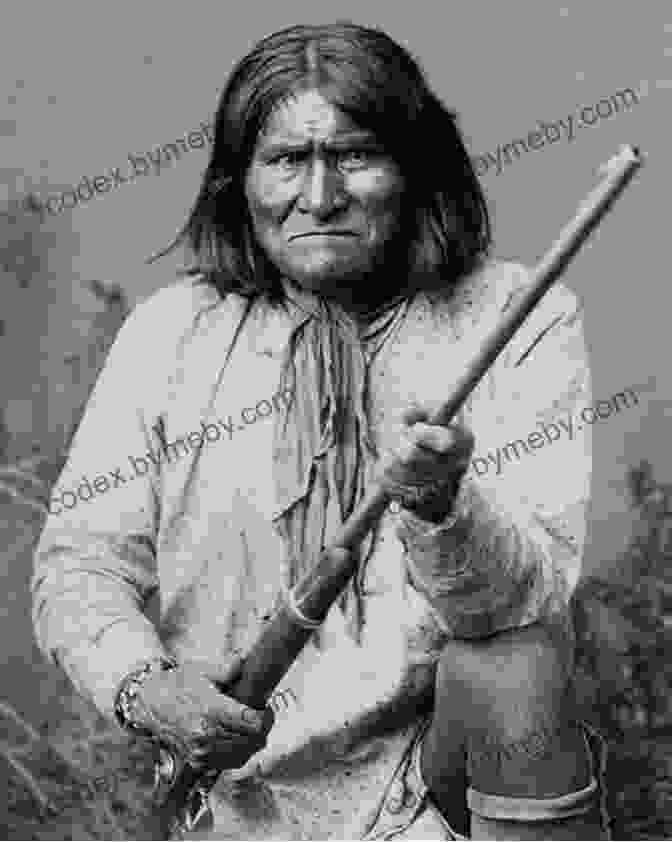 Geronimo, A Fierce Apache Leader, Leading His Warriors In Battle. FAMOUS INDIAN CHIEFS I HAVE KNOWN (ILLUSTRATED)