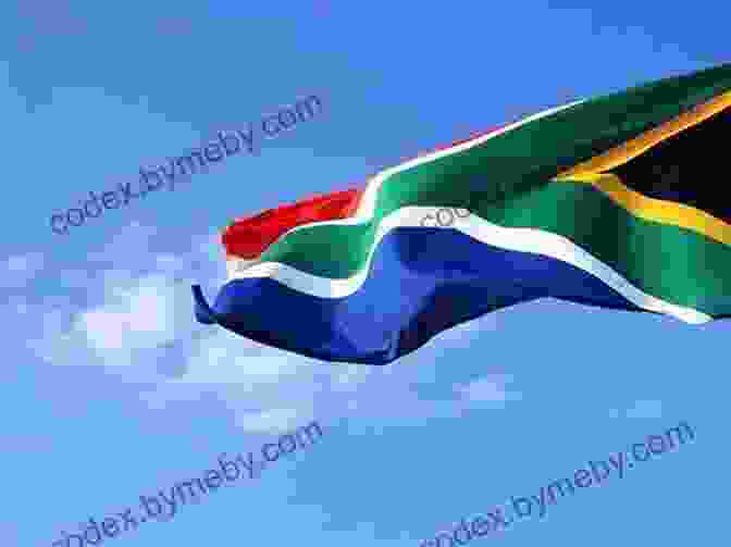 South African Flag Waving Proudly Against A Clear Blue Sky South Africa (Countries Around The World)