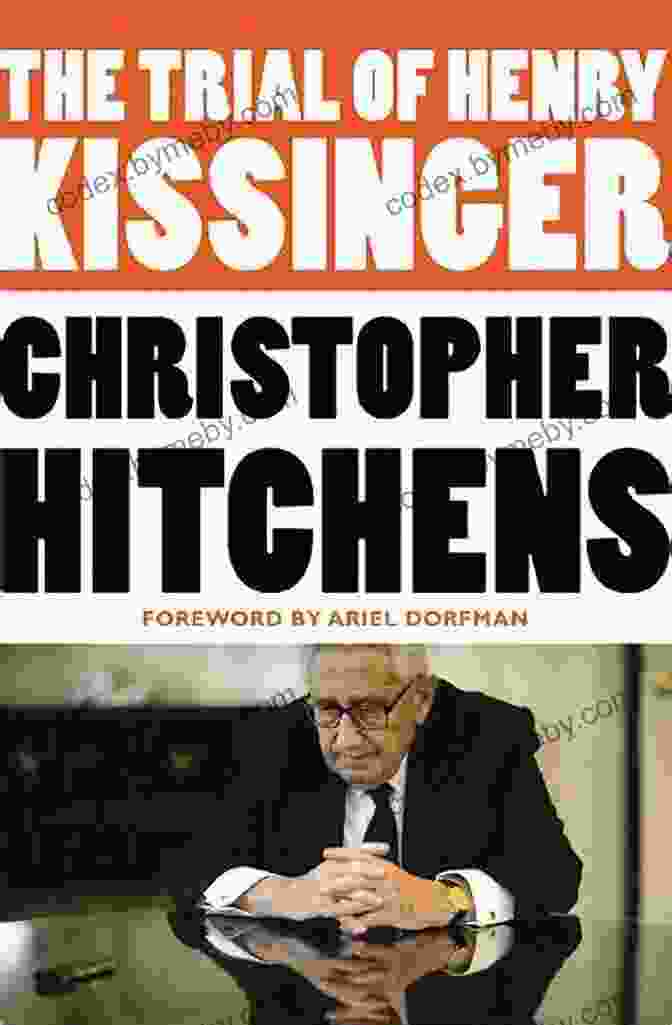 The Trial Of Henry Kissinger Book Cover, Featuring Kissinger's Face Superimposed On A Gavel The Trial Of Henry Kissinger